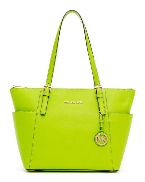 neon green and black michael kors purse|Michael Kors lime green purse.